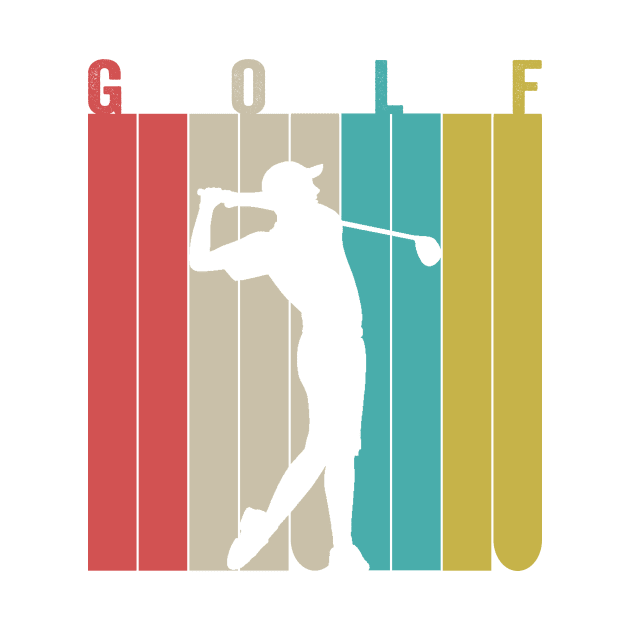 Golf Silhouette Retro Vintage Style by Mesyo