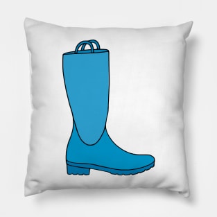 Blue Rain Boots Pillow