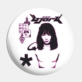 Bjork Brutalism Design Pin