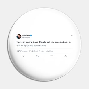 Elon Musk Coca-Cola Tweet Pin