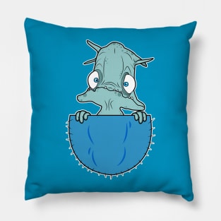 Munch's pocket oddysee (blue) Pillow