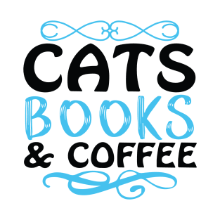 potter cats book and coffee or tea T-Shirt