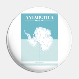 Antarctica Contour Map Pin