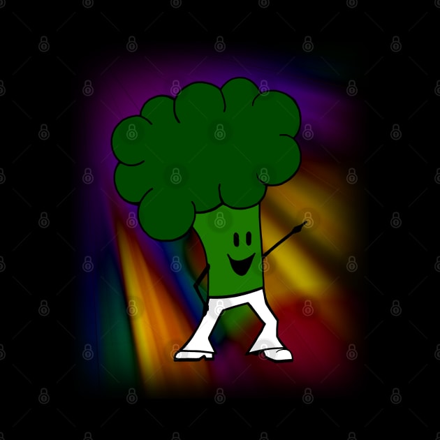 Disco Dancing Broccoli by latebirdmerch