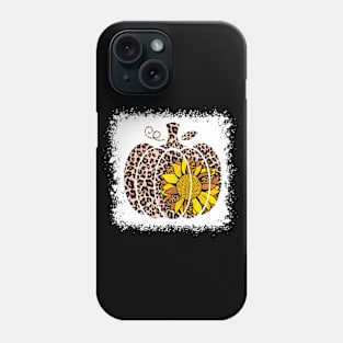 leopard sunflower pumpkin t-shirt- leopard sunflower t-shirt - pumpkin leopard t-shirt - Leopard Print Pumpkin - Leopard Print Pumpkin- Halloween Phone Case