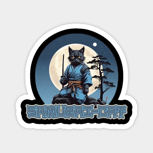 Samurai Cat Magnet by MagesticLuminous