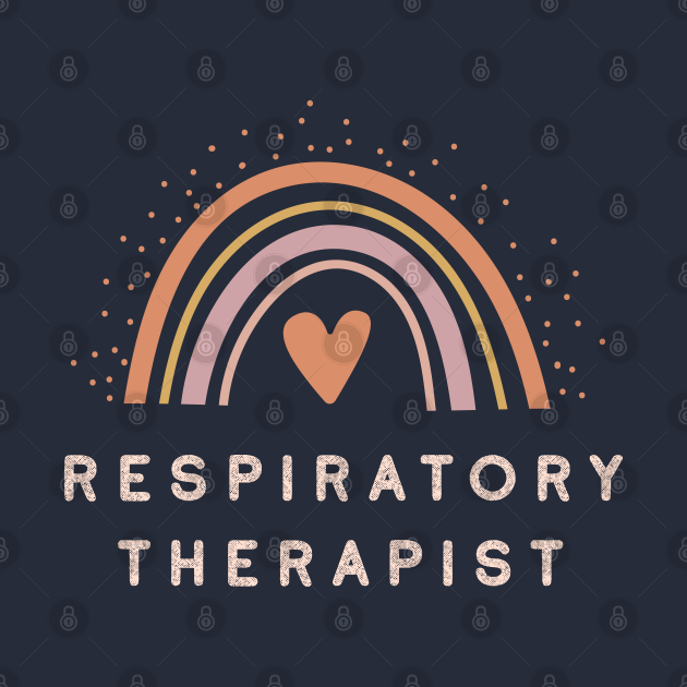 Disover Respiratory Therapist - Boho casual rainbow dark Design - Respiratory Therapist - T-Shirt