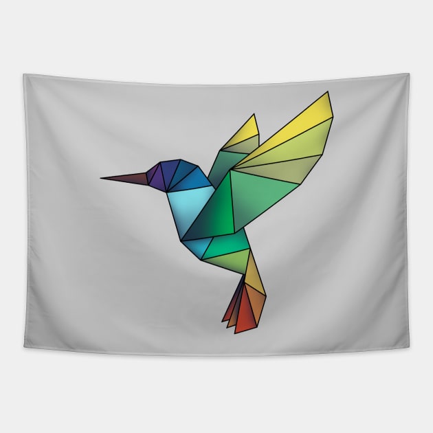 Prisma Hummingbird Tapestry by rakelittle