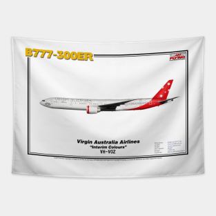 Boeing B777-300ER - Virgin Australia Airlines "Interim Colours" (Art Print) Tapestry