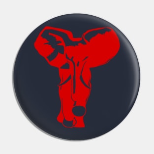 Red Charging Elephant Pin