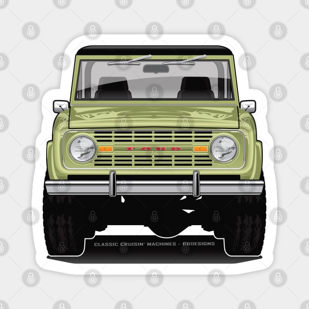 Vintage 1977 Bronco Green Magnet by RBDesigns