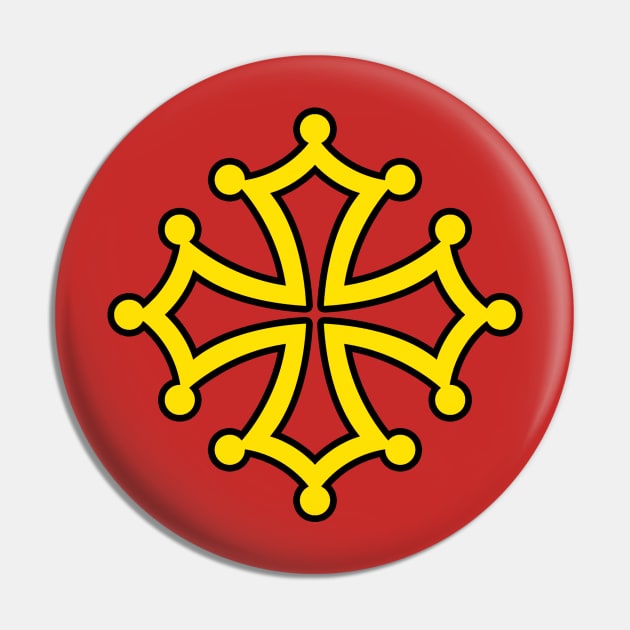 Croix occitane Pin by Huggy Mauve