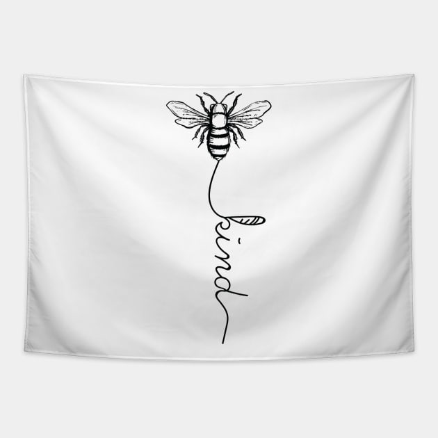 Bee Kind Tapestry by animales_planet