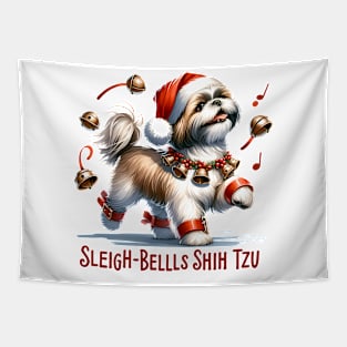 Sleigh Bells Shih Tzu Tapestry