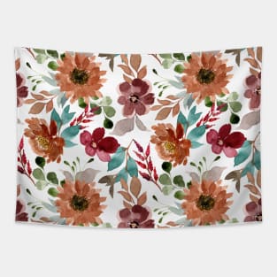 Beautiful cute floral watercolors  flowers face mask pattern Tapestry