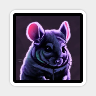 Vaporwave Chinchilla Magnet