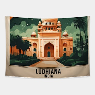 Ludhiana India Starry Night Vintage Tourism Travel Tapestry