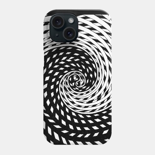 Double spiral whirl yin yang energy balance upside down Phone Case by Pragonette