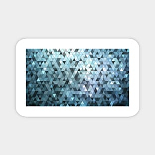 Glowing Mosaic Blue black white base pattern Magnet
