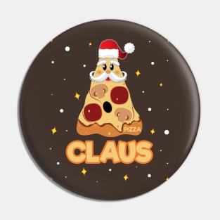 Pizza Lover Christmas Santa Pin