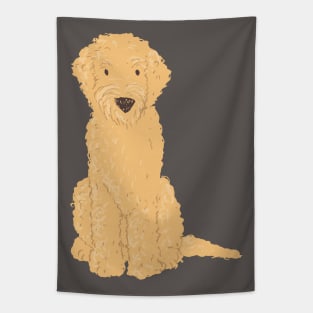 Golden Doodle Illustration Tapestry