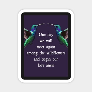 Loss of a Partner or Spouse Hummingbird Condolence / Sympathy Message Magnet