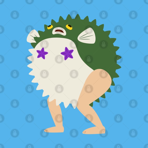 Reverse Mermaid - Pufferfish by hya_bm