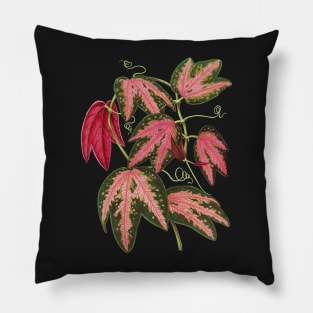 Passionflower - Passion Vine botanical illustration Pillow