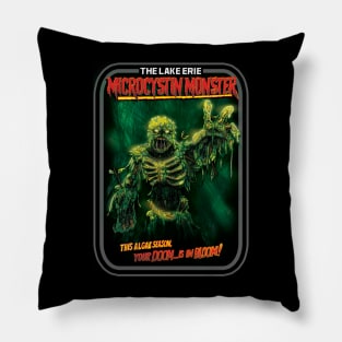 The Lake Erie Microcystin Monster (Redux) Pillow