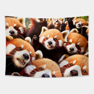 Red Panda Lesser Wild Nature Funny Happy Humor Photo Selfie Tapestry