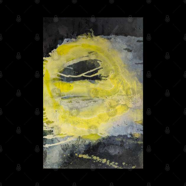 Yellow Abstract Painting by MihaiCotiga Art