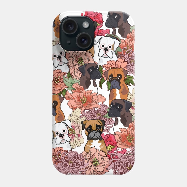 Because Boxer Dog Phone Case by huebucket