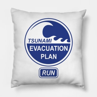 Tsunami Evacuation Plan Pillow