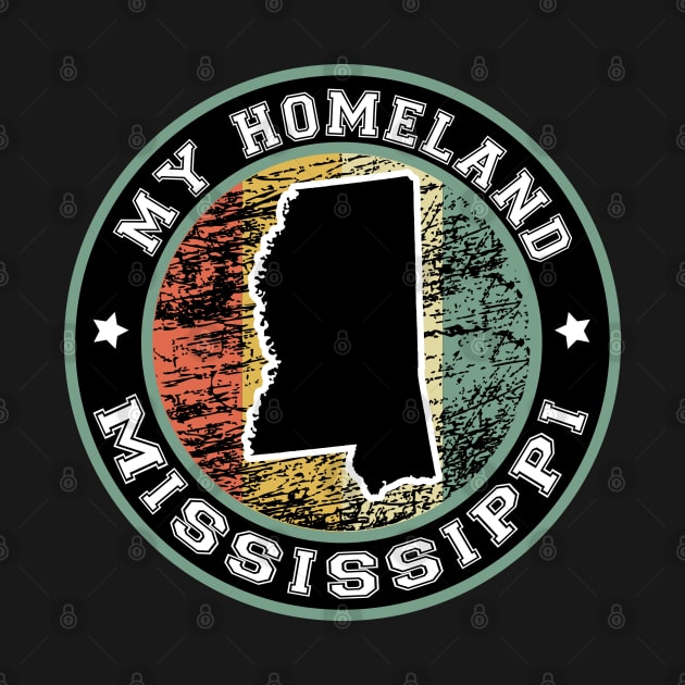 Homeland Mississippi state USA vintage by LiquidLine