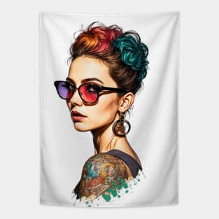 Captivative Inked Lady Tapestry