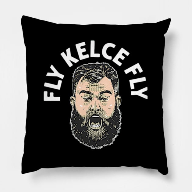 Jason Kelce Fly Kelce Fly Pillow by binchudala