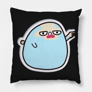 You I The Funny Tiny Chick with Big Paunch Sticker Pillow