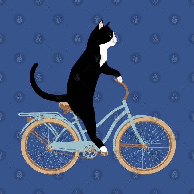 Cat on Bike by sketchpets