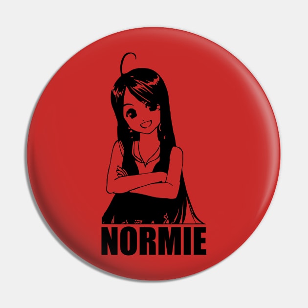 Plain NORMIE Girl - Cuteness Overload Pin by sadpanda