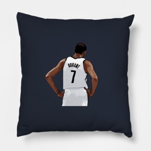 Kevin Durant Vector Back White Above Waist Qiangy Pillow