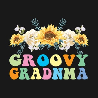 Groovy Grandma Flower Gifts Mother's Day T-Shirt