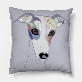 Whippet in Denim Tones Pillow