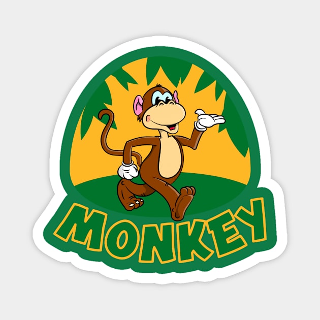 Walking Monkey Magnet by schlag.art