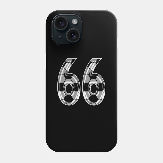 Soccer Number 66 Soccer Jersey #66 Soccer Mom Player Fan Phone Case by TeeCreations