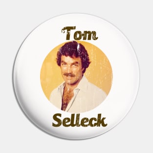 Cool Pose Tom Selleck 80s Pin