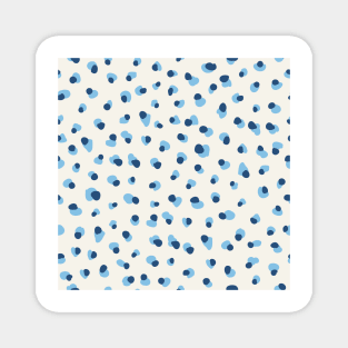 Minimal Blue Dots Paint Art Magnet