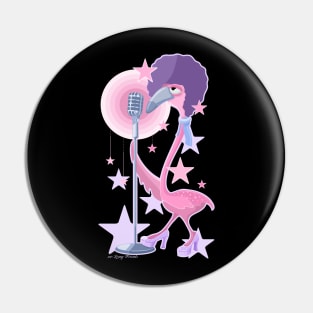 mrs.Fannie flamingo pop star / lilac edition Pin