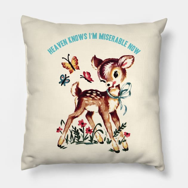 Heaven Knows I'm Miserable Now (The Smiths) Pillow by pelicanfly