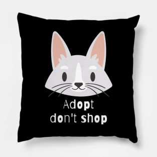 Adopt Don't Shop Kitten Pillow