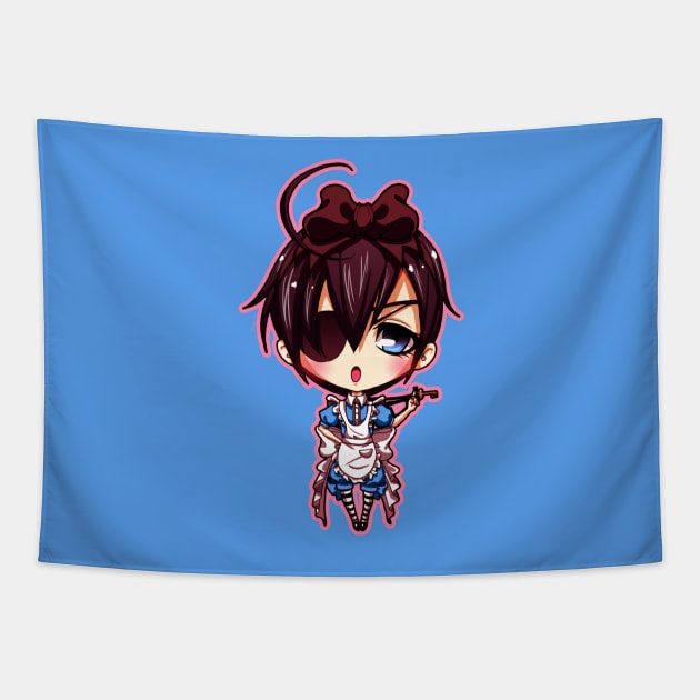 Ciel in Wonderland Tapestry by DasGnomo